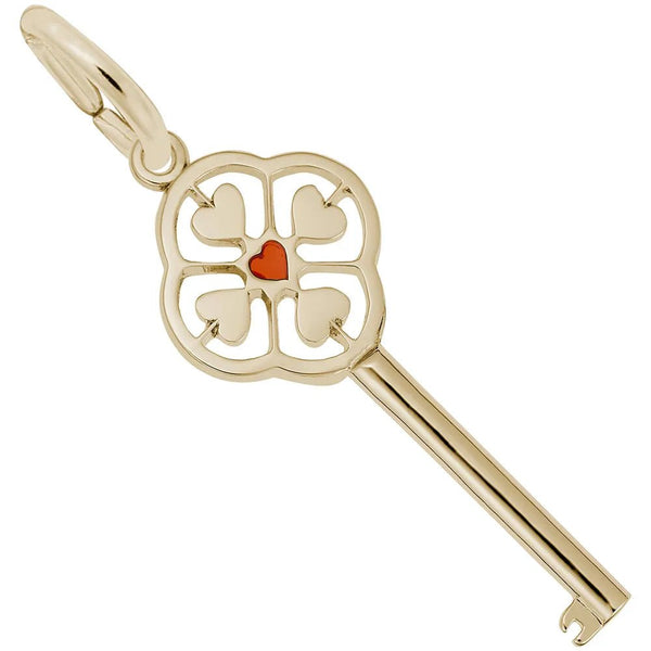 Rembrandt Charms - Key to My Heart Stone Charm - 8413 Rembrandt Charms Charm Birmingham Jewelry 