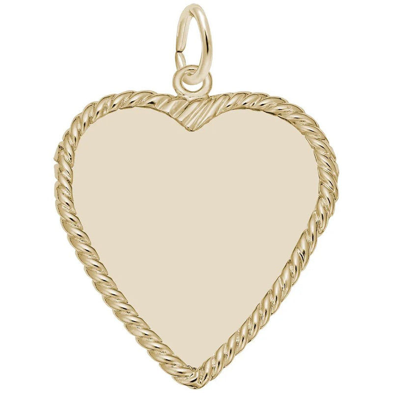 Rembrandt Charms - Large Classic Rope Heart Charm - 8379 Rembrandt Charms Charm Birmingham Jewelry 