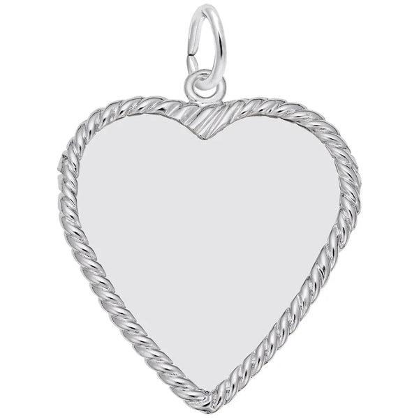 Rembrandt Charms - Large Classic Rope Heart Charm - 8379 Rembrandt Charms Charm Birmingham Jewelry 