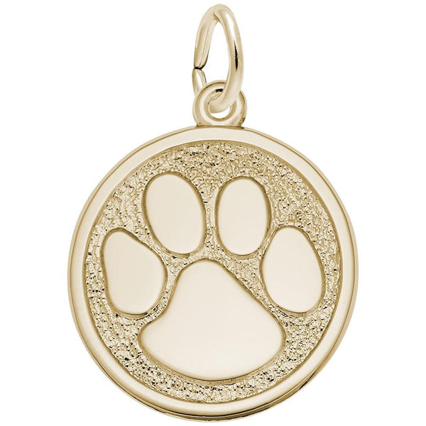 Rembrandt Charms - Large Paw Print Charm - 5663 Rembrandt Charms Charm Birmingham Jewelry 