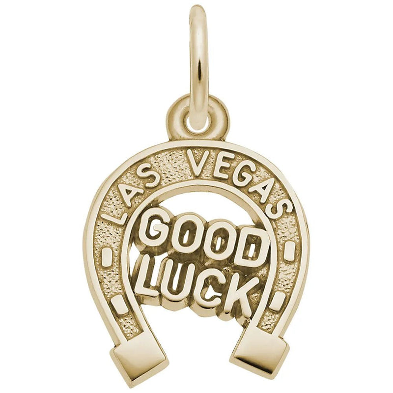 Rembrandt Charms - Las Vegas Good Luck Horseshoe Charm - 4196 Rembrandt Charms Charm Birmingham Jewelry 