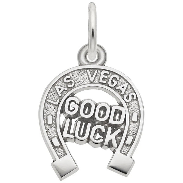 Rembrandt Charms - Las Vegas Good Luck Horseshoe Charm - 4196 Rembrandt Charms Charm Birmingham Jewelry 