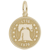Rembrandt Charms - Liberty Bell Disc Charm - 3496 Rembrandt Charms Charm Birmingham Jewelry 