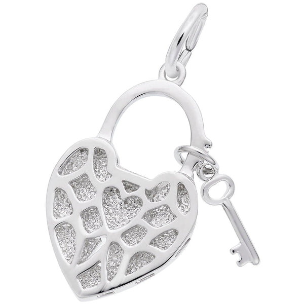 Rembrandt Charms - Locked with Love Charm - 1658 Rembrandt Charms Charm Birmingham Jewelry 