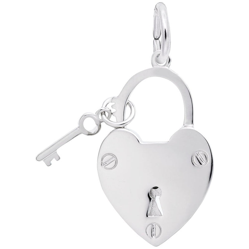 Rembrandt Charms - Locked with Love Charm - 1658 Rembrandt Charms Charm Birmingham Jewelry 