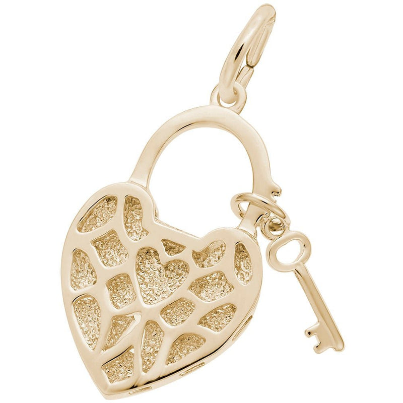 Rembrandt Charms - Locked with Love Charm - 1658 Rembrandt Charms Charm Birmingham Jewelry 