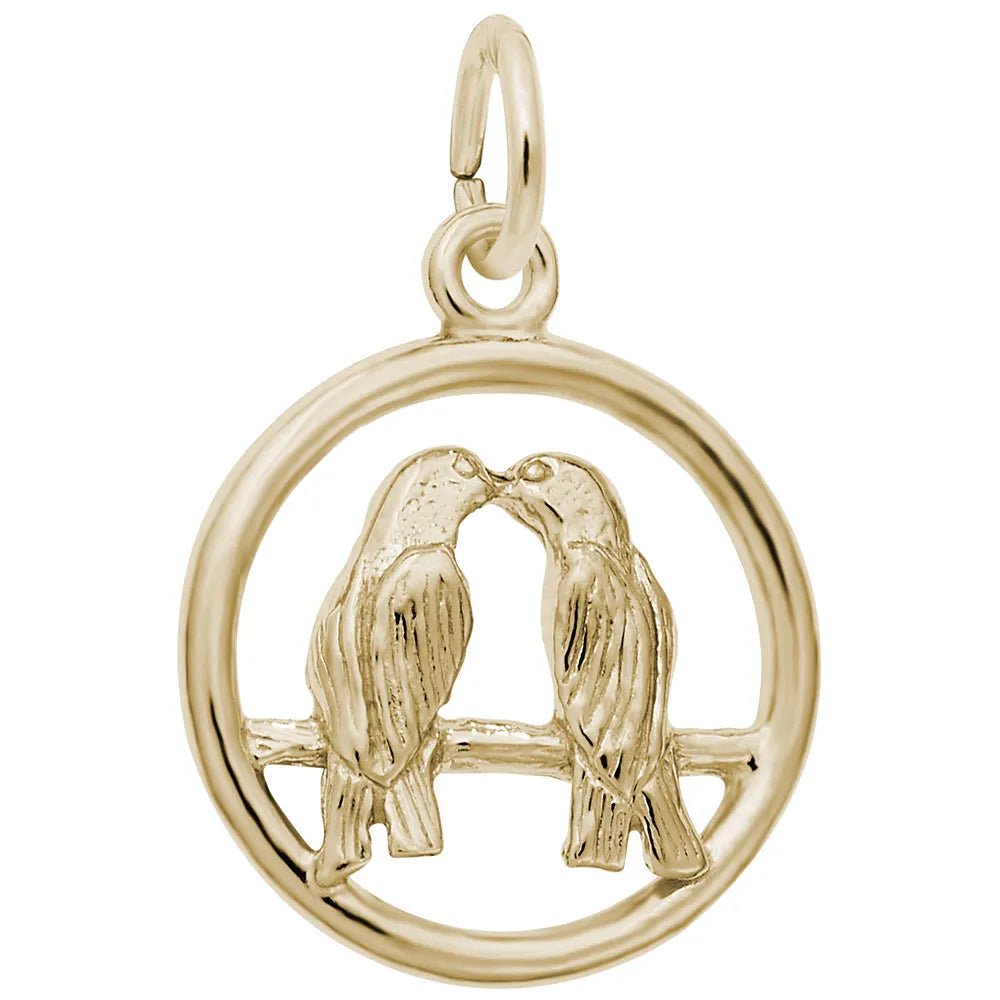 Rembrandt Charms - Love Birds Charm - 0144 Rembrandt Charms Charm Birmingham Jewelry 
