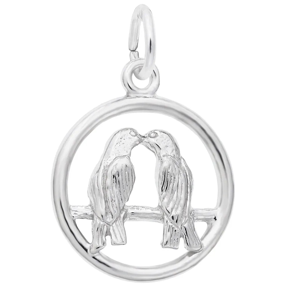 Rembrandt Charms - Love Birds Charm - 0144 Rembrandt Charms Charm Birmingham Jewelry 
