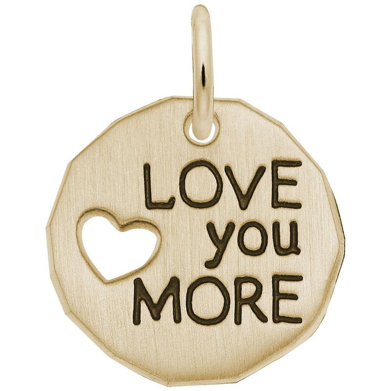 Rembrandt Charms - Love You More Charm Tag - 1558 Rembrandt Charms Charm Birmingham Jewelry 
