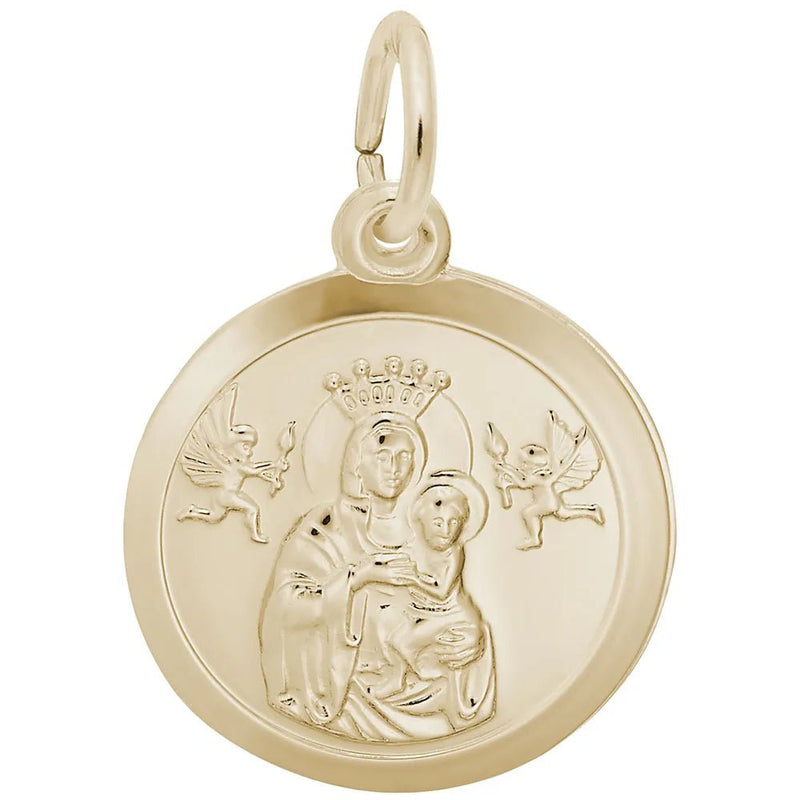 Rembrandt Charms - Madonna & Child Disc Charm - 4437 Rembrandt Charms Charm Birmingham Jewelry 
