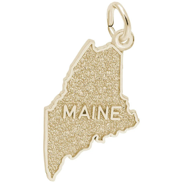 Rembrandt Charms - Maine Map Charm - 3296 Rembrandt Charms Charm Birmingham Jewelry 