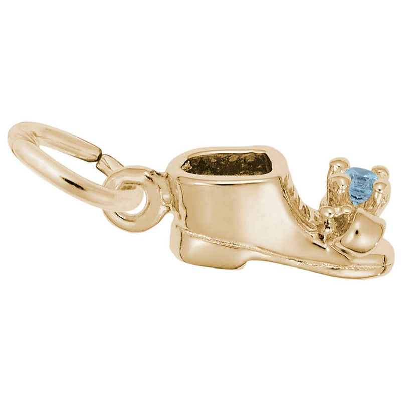 Rembrandt Charms - March Baby Bootie Charm - 0473-003 Rembrandt Charms Charm Birmingham Jewelry 