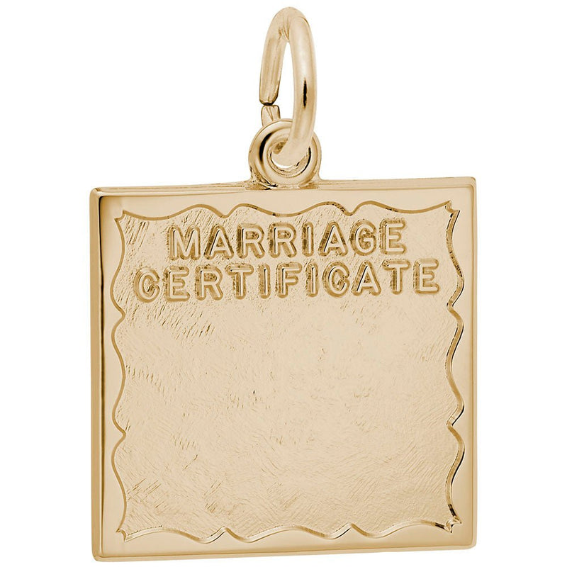 Rembrandt Charms - Marriage Certificate Charm - 3491 Rembrandt Charms Charm Birmingham Jewelry 