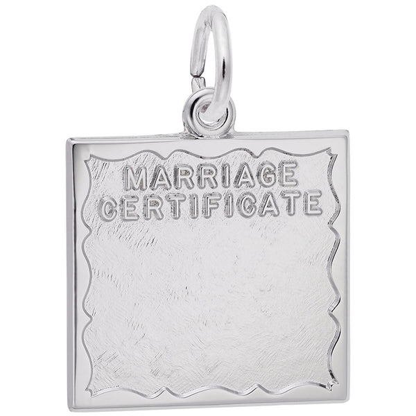 Rembrandt Charms - Marriage Certificate Charm - 3491 Rembrandt Charms Charm Birmingham Jewelry 