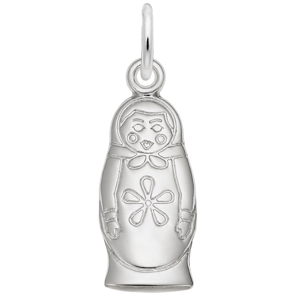 Rembrandt Charms - Matryoshka Doll Flat Back Charm - 8430 Rembrandt Charms Charm Birmingham Jewelry 