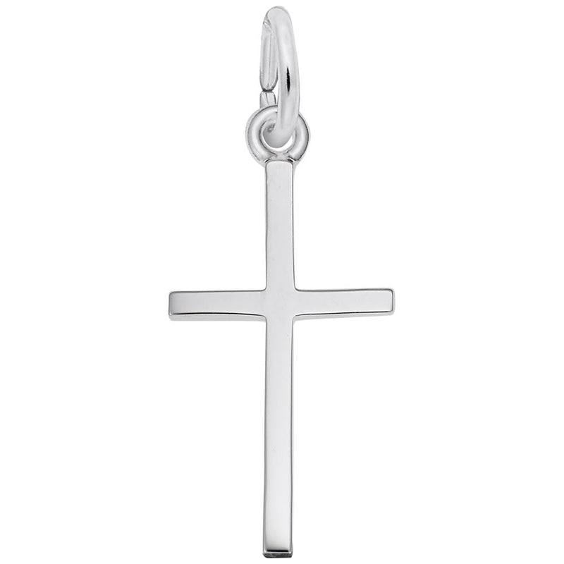 Rembrandt Charms - Medium Thin Cross Charm - 4920 Rembrandt Charms Charm Birmingham Jewelry 