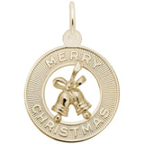Rembrandt Charms - Merry Christmas Bells Disc Charm - 3893 Rembrandt Charms Charm Birmingham Jewelry 
