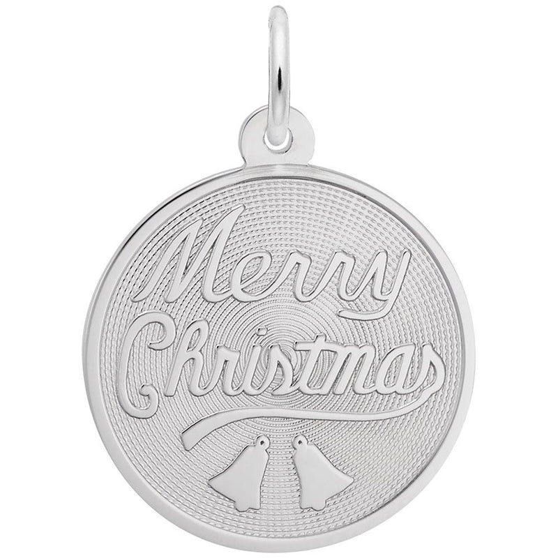 Rembrandt Charms - Merry Christmas Disc Charm - 8306 Rembrandt Charms Charm Birmingham Jewelry 