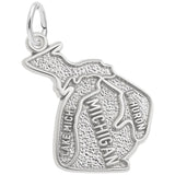 Rembrandt Charms - Michigan Map Charm - 2975 Rembrandt Charms Charm Birmingham Jewelry 