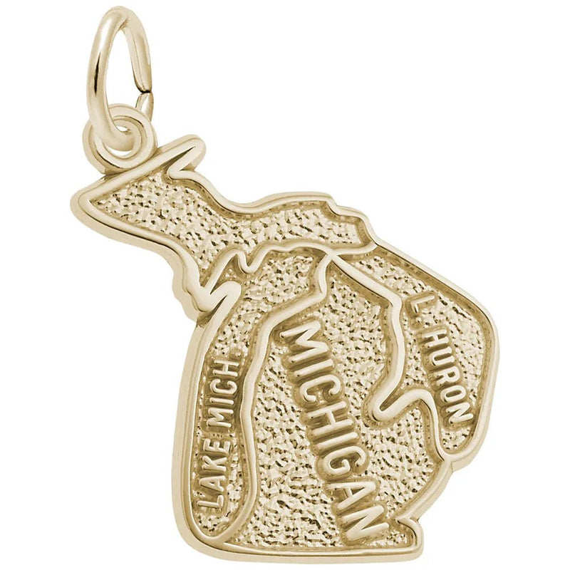 Rembrandt Charms - Michigan Map Charm - 2975 Rembrandt Charms Charm Birmingham Jewelry 
