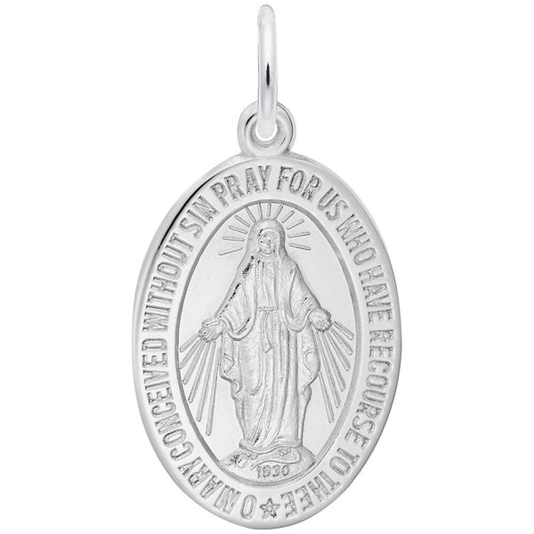 Rembrandt Charms - Miraculous Medal Charm - 3432 Rembrandt Charms Charm Birmingham Jewelry 