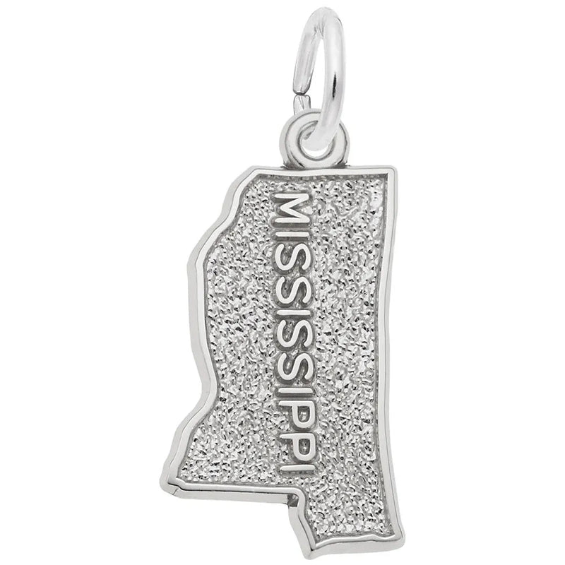 Rembrandt Charms - Mississippi Map Charm - 3417 Rembrandt Charms Charm Birmingham Jewelry 