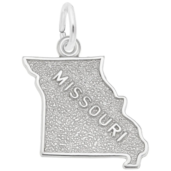 Rembrandt Charms - Missouri Map Charm - 3581 Rembrandt Charms Charm Birmingham Jewelry 