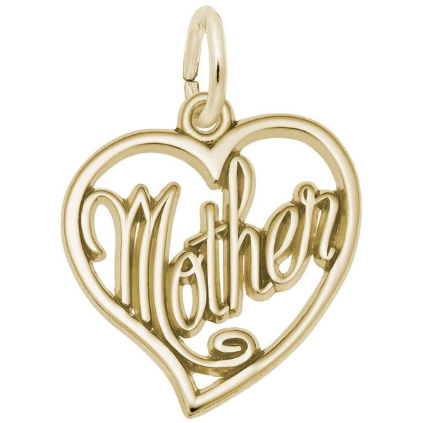 Rembrandt Charms - Mother Open Heart Charm - 3500 Rembrandt Charms Charm Birmingham Jewelry 