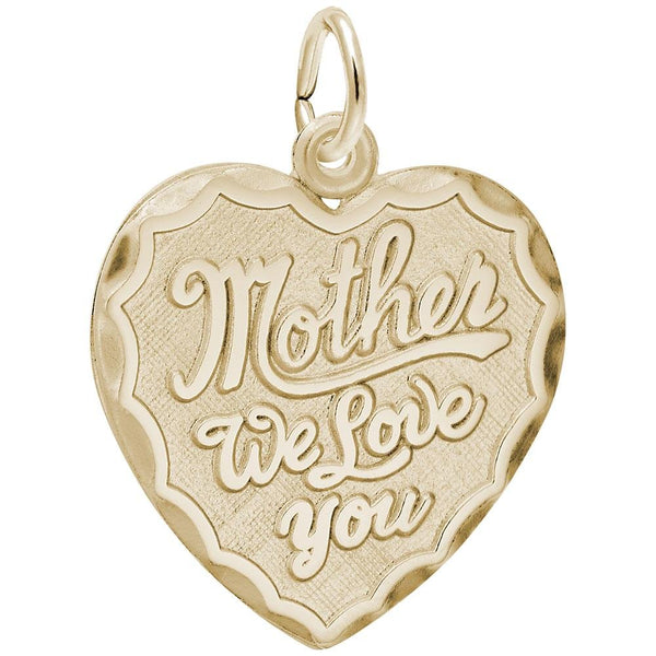 Rembrandt Charms - Mother We Love You Heart Charm - 2851 Rembrandt Charms Charm Birmingham Jewelry 