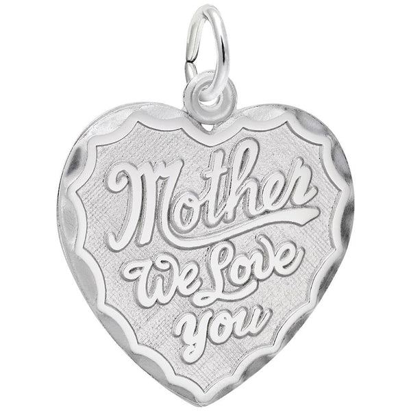 Rembrandt Charms - Mother We Love You Heart Charm - 2851 Rembrandt Charms Charm Birmingham Jewelry 