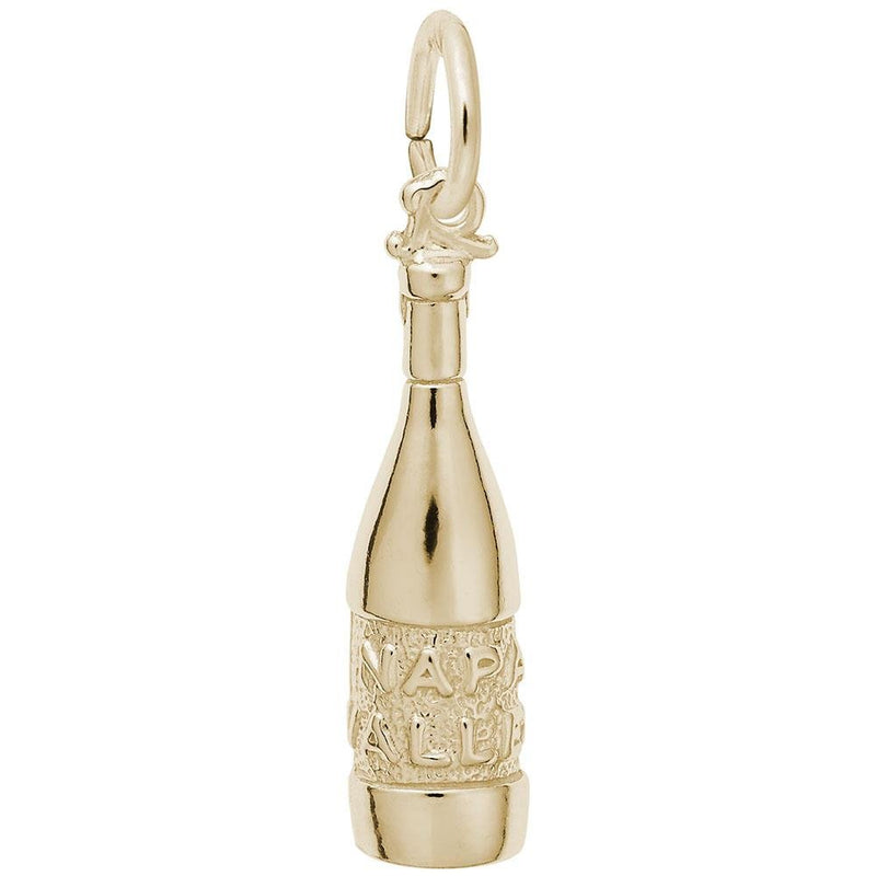 Rembrandt Charms - Napa Valley Wine Bottle Charm - 2962 Rembrandt Charms Charm Birmingham Jewelry 