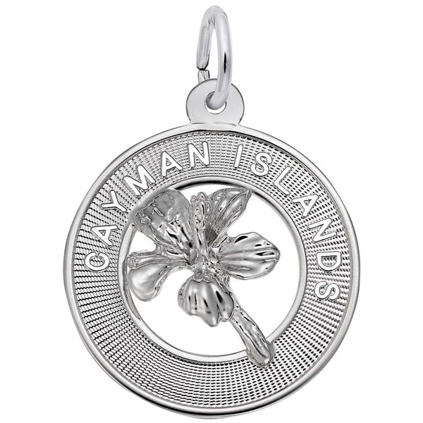 Rembrandt Charms - New Cayman Islands Hibiscus Charm - 5920 Rembrandt Charms Charm Birmingham Jewelry 