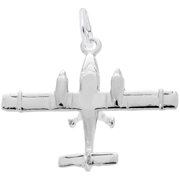 Rembrandt Charms - New Dual Engine Airplane Charm - 3032 Rembrandt Charms Charm Birmingham Jewelry 