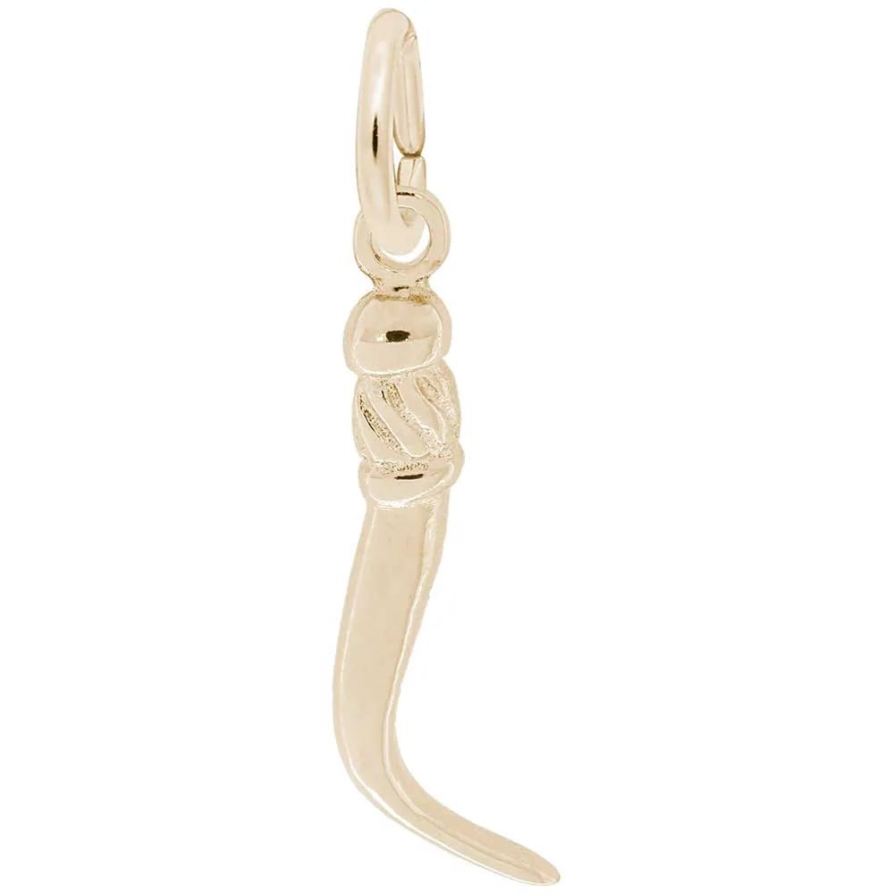 Rembrandt Charms - Rembrandt Charms - New Goodluck Italian Horn Charm - 0785 - Birmingham Jewelry