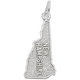 Rembrandt Charms - New Hampshire Map Charm - 3297 Rembrandt Charms Charm Birmingham Jewelry 