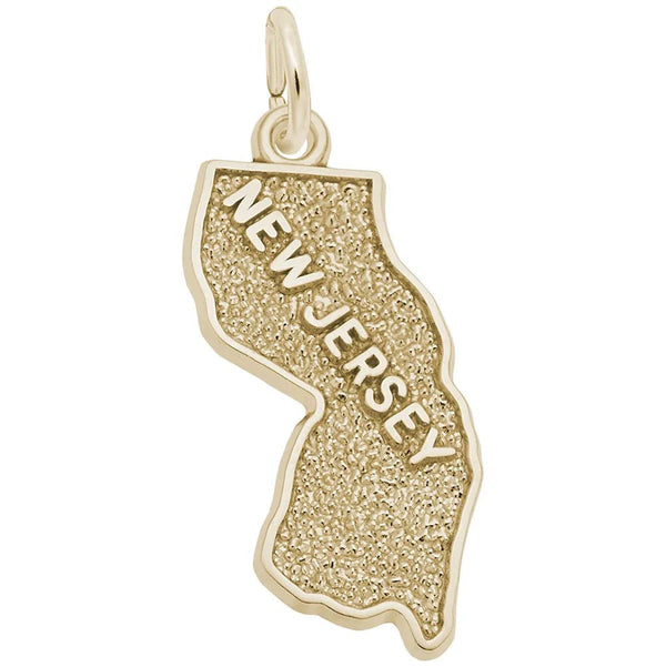 Rembrandt Charms - New Jersey Map Charm - 3071 Rembrandt Charms Charm Birmingham Jewelry 