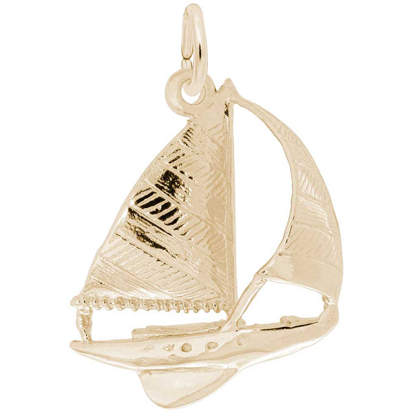 Rembrandt Charms - New Large Sailboat Charm - 1208 Rembrandt Charms Charm Birmingham Jewelry 