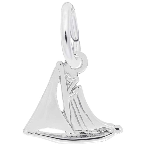 Rembrandt Charms - New Small Sailboat Charm - 0528 Rembrandt Charms Charm Birmingham Jewelry 