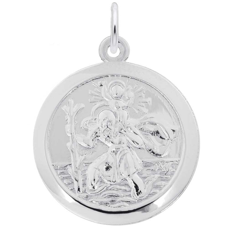 Rembrandt Charms - New St Christopher Disc Charm - 4435 Rembrandt Charms Charm Birmingham Jewelry 