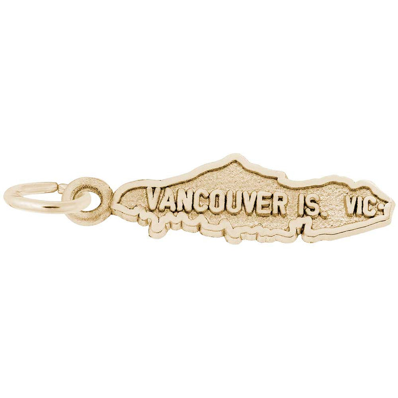 Rembrandt Charms - New Vancouver Island Map Charm - 3810 Rembrandt Charms Charm Birmingham Jewelry 