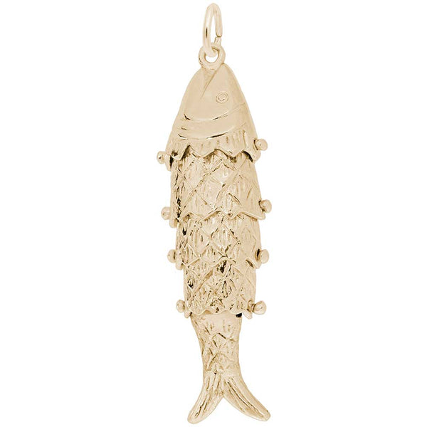 Rembrandt Charms - New Wiggle Fish Charm - 1537 Rembrandt Charms Charm Birmingham Jewelry 