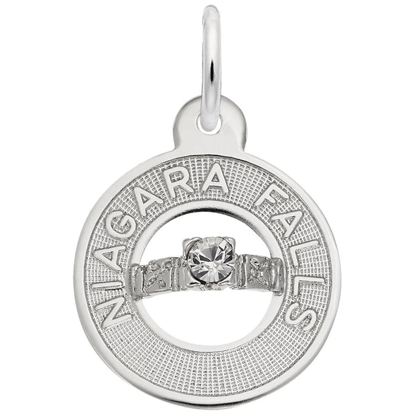 Rembrandt Charms - Niagara Falls Wedding Ring Charm - 8815 Rembrandt Charms Charm Birmingham Jewelry 