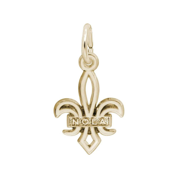 Rembrandt Charms - Nola Fleur de Lis Charm - 1697 Rembrandt Charms Charm Birmingham Jewelry 