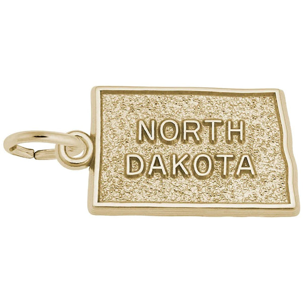 Rembrandt Charms - North Dakota Map Charm - 3615 Rembrandt Charms Charm Birmingham Jewelry 