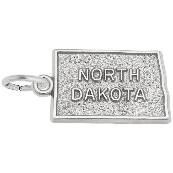 Rembrandt Charms - North Dakota Map Charm - 3615 Rembrandt Charms Charm Birmingham Jewelry 