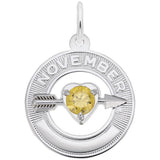 Rembrandt Charms - November Love Birthstone Charm - 3341 Rembrandt Charms Charm Birmingham Jewelry 