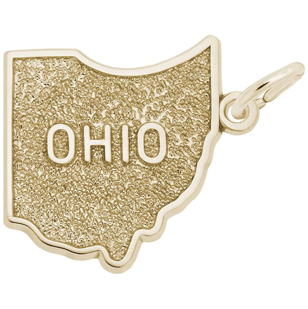 Rembrandt Charms - Ohio Map Charm - 3136 Rembrandt Charms Charm Birmingham Jewelry 