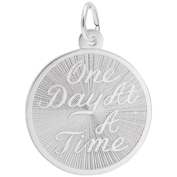 Rembrandt Charms - One Day at a Time Disc Charm - 7931 Rembrandt Charms Charm Birmingham Jewelry 