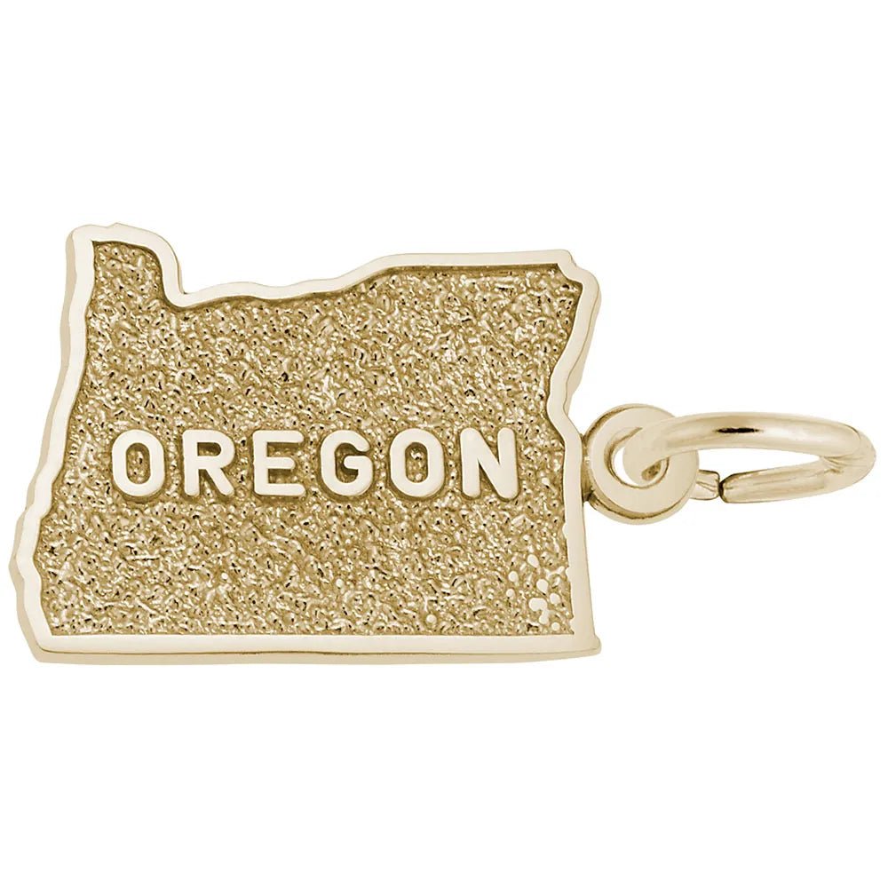 Rembrandt Charms - Oregon Map Charm - 3613 Rembrandt Charms Charm Birmingham Jewelry 