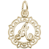 Rembrandt Charms - Rembrandt Charms - Ornate Script Initial A Charm - 0817-001 - Birmingham Jewelry